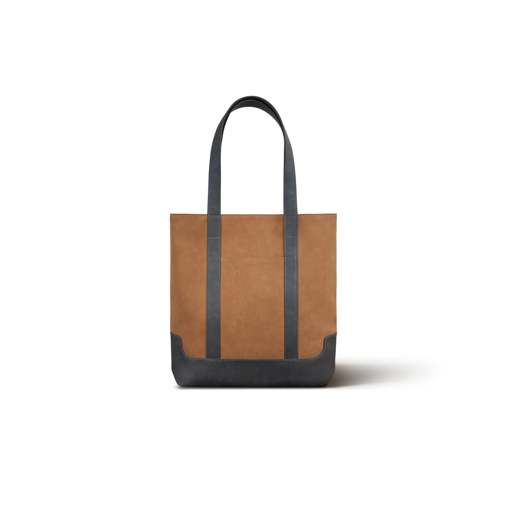 Tern Toku L carry-all tote bag in two-tone, suede brown and grey